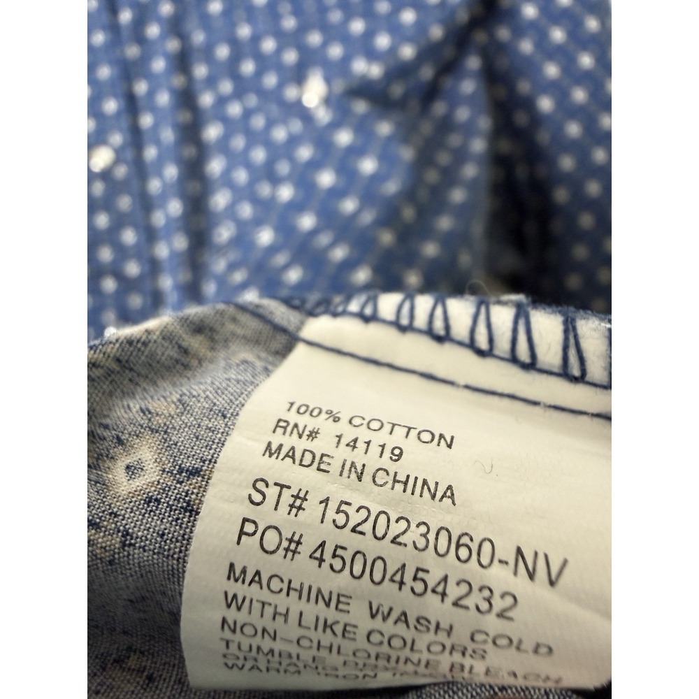 Ely Cattleman Mens Blue Geometric Pearl Snap Western Shirt Short Sleeve XXL 2XL - Picture 9 of 14